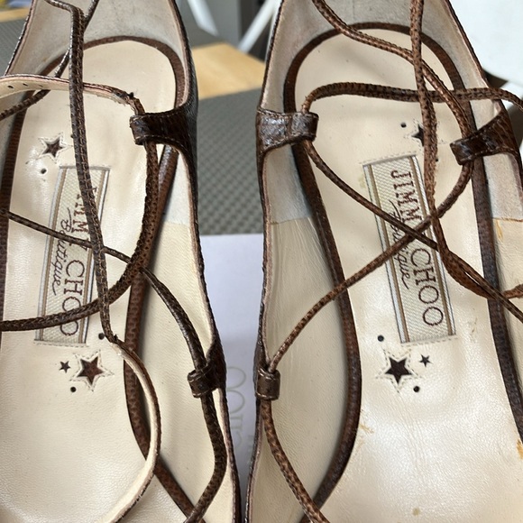 Jimmy Choo tobacco Karung skin stiletto - Picture 3 of 8